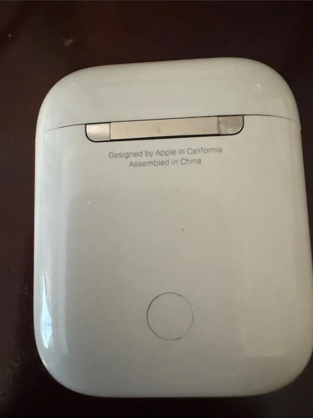 Apple AirPods 1st Generation + Pink Lightning Charging Cable with Cow Print Case